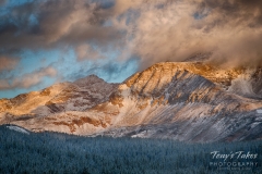 Wintry high country peaks