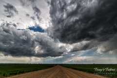 Stormy dirt road